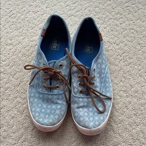 Keds Blue Sneakers with Brown Laces Women 8